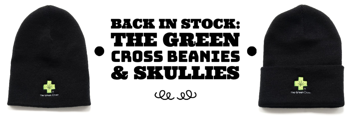 Back in stock: The Green Cross Beanies & Skullies