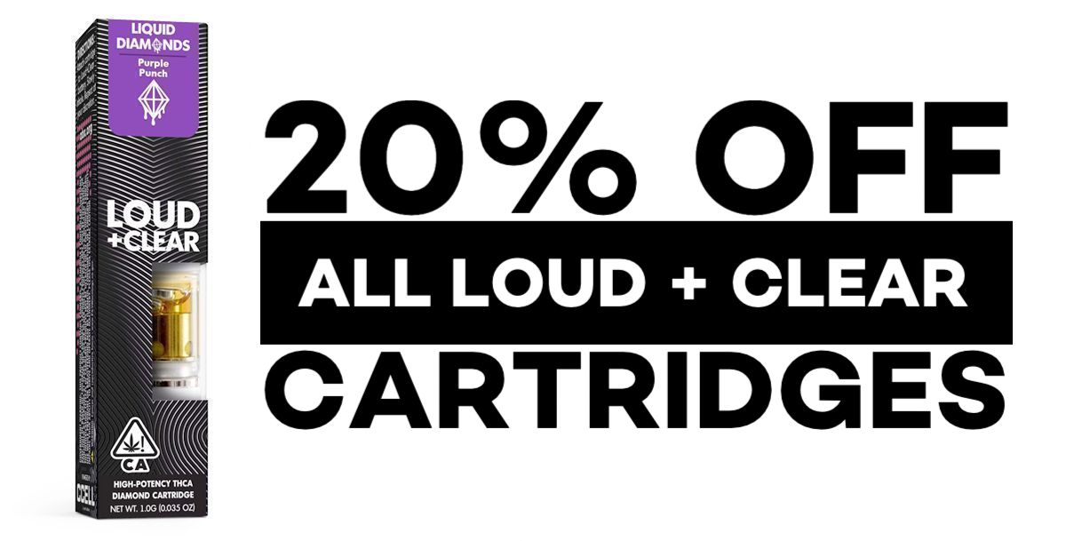 November 2: 20% off all Loud + Clear Cartridges.