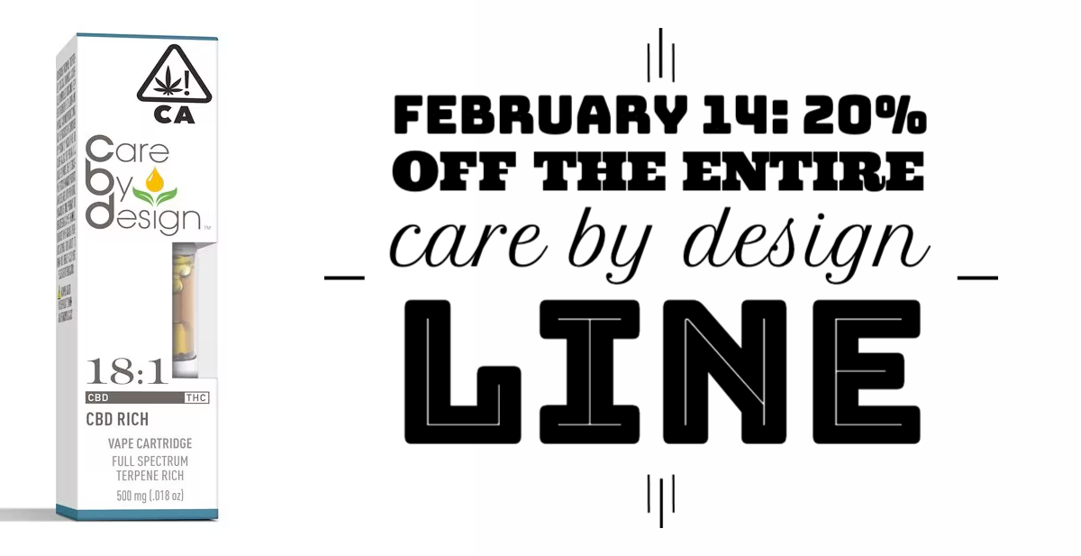 February 12: 20% off the entire Care By Design Line