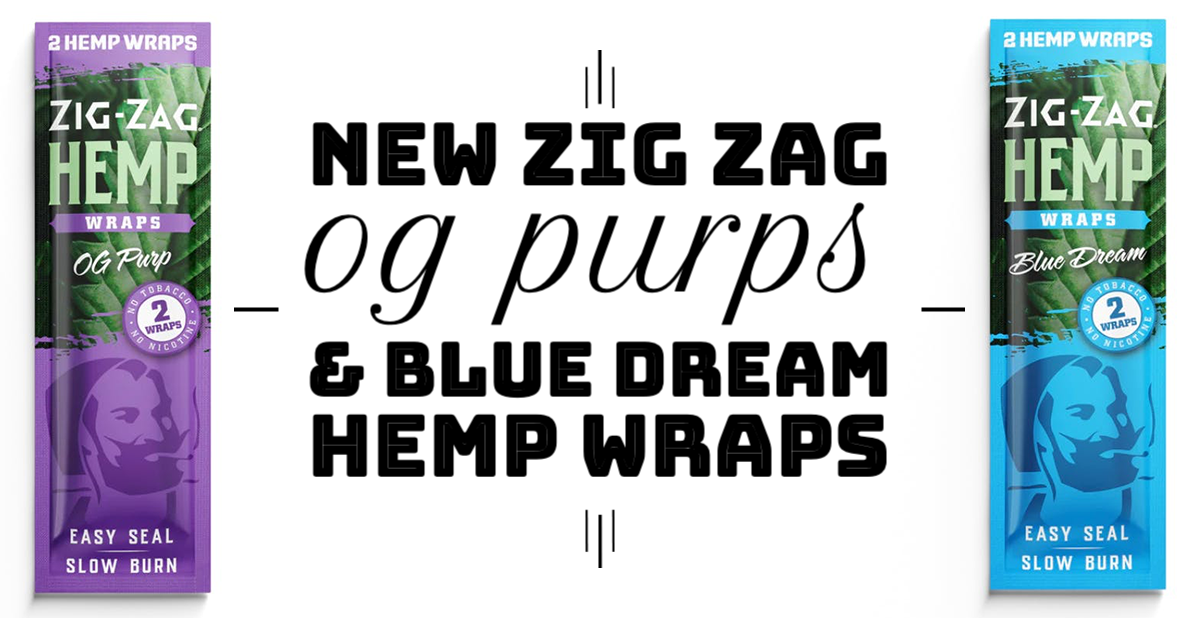 New Zig Zag OG Purps & Blue Dream Hemp Wraps