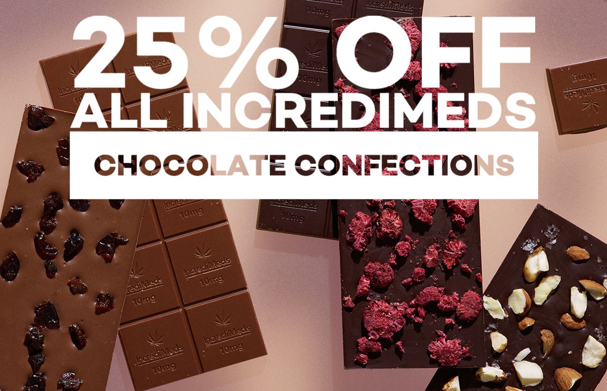 25% off all IncrediMeds Chocolate Confections
