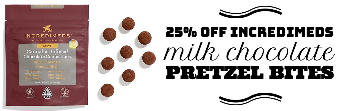 25% off IncrediMeds Milk Chocolate Pretzel Bites