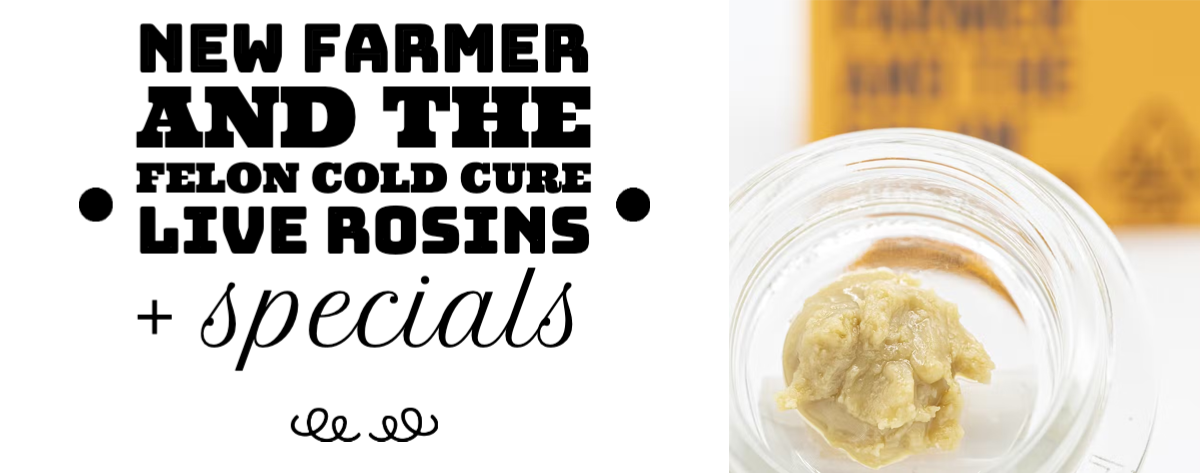 New Farmer and the Felon Cold Cure Live Rosins + Specials