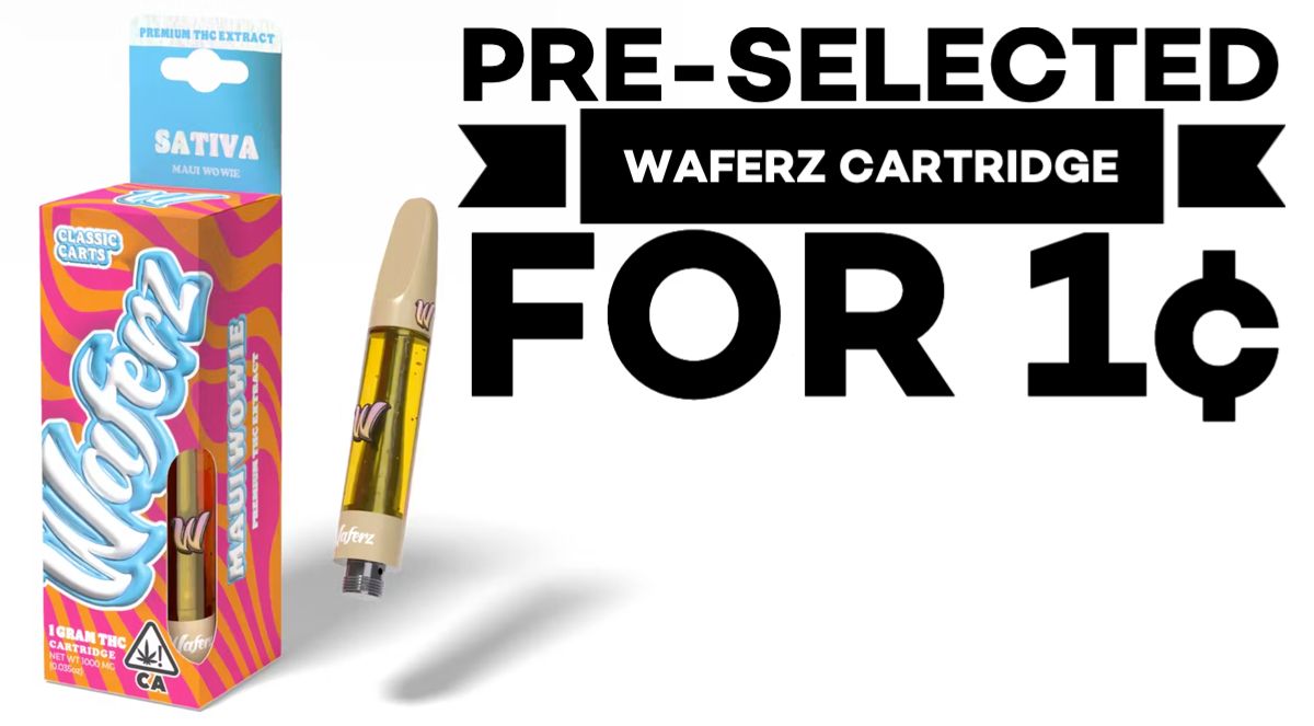 pre-selected Waferz Cartridge for 1¢