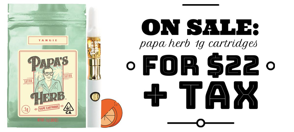 On Sale: Papa Herb 1g Cartridges for $22 + tax