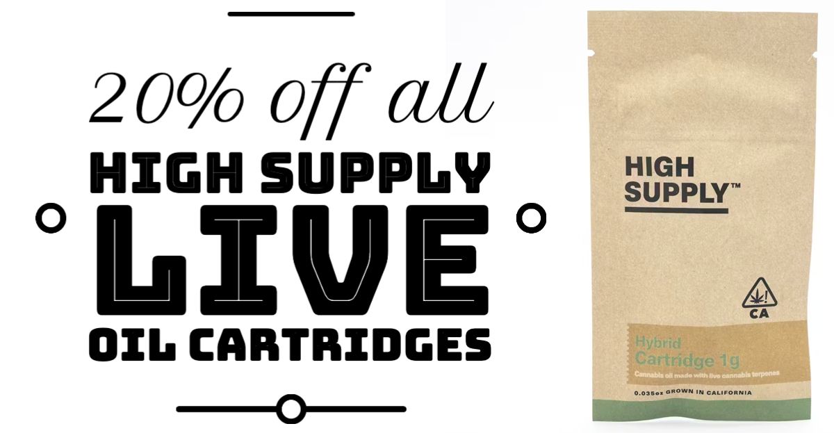 20% off all High Supply Live Oil Cartridges