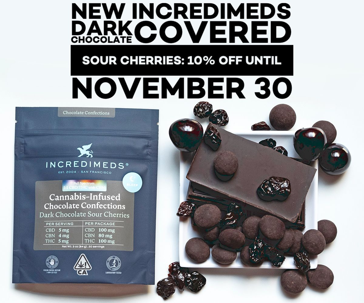 IncrediMeds Dark Chocolate Covered Sour Cherries