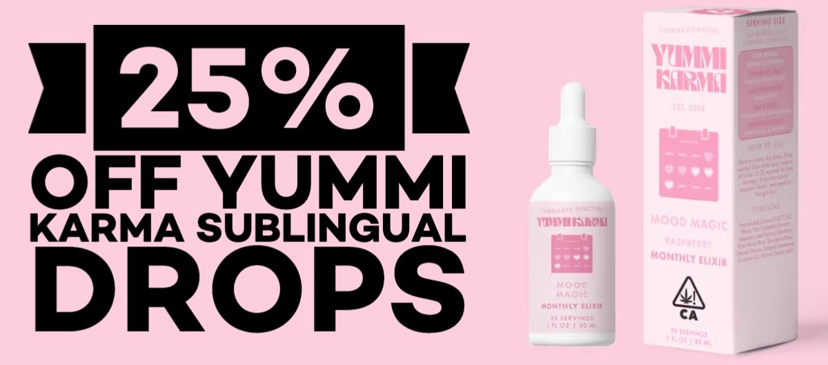 25% off Yummi Karma Sublingual Drops.