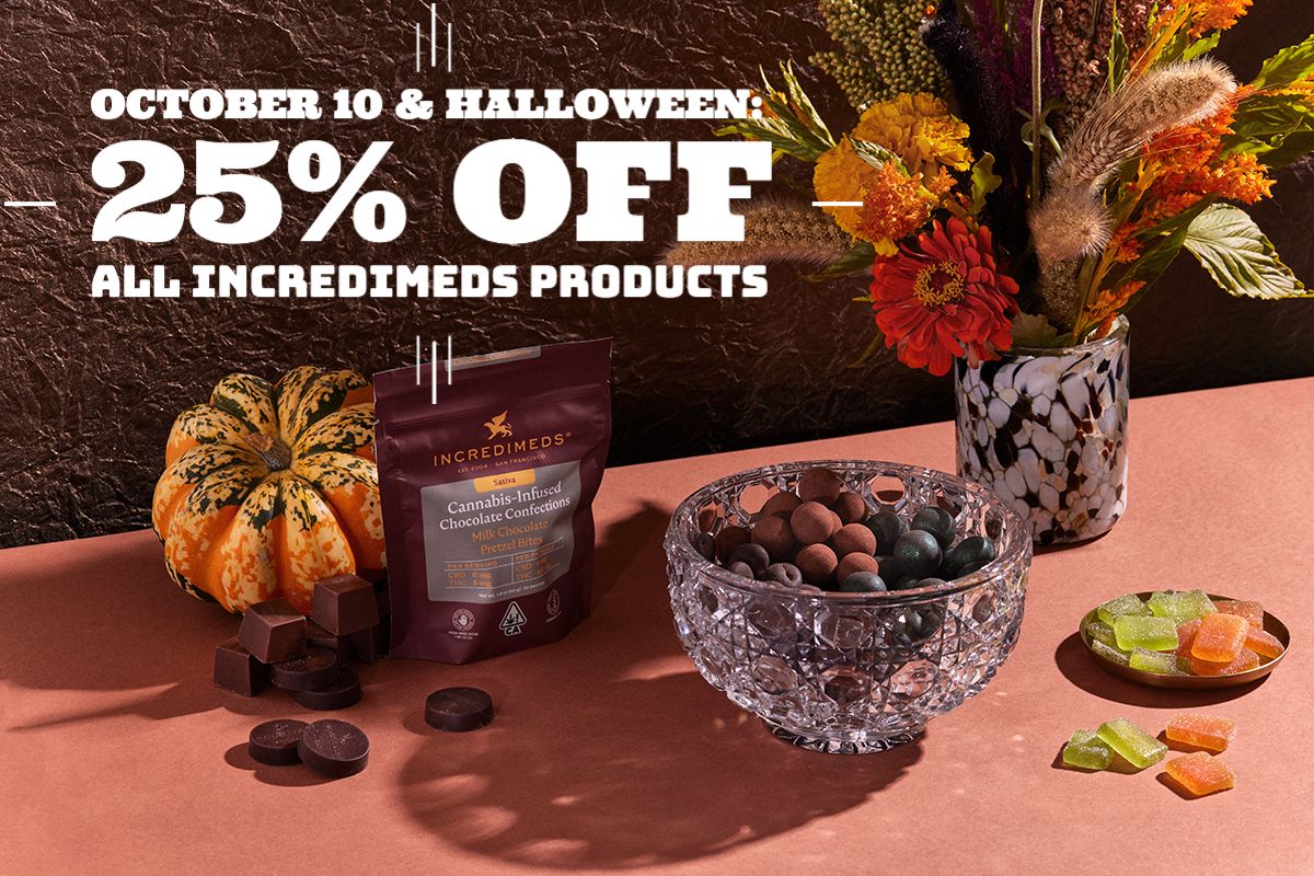 October 10 & Halloween: 25% off all IncrediMeds products