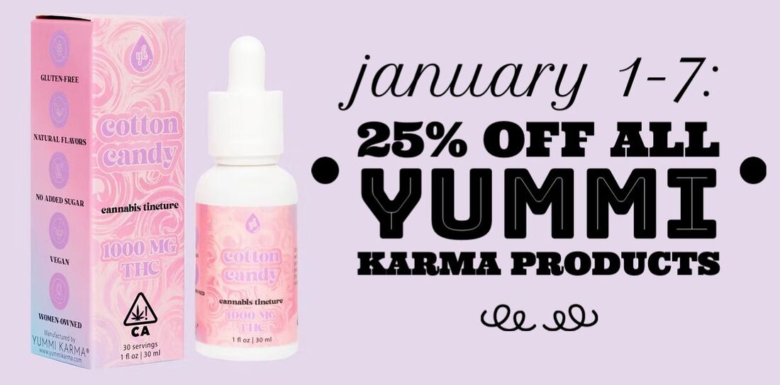 From January 1-7, all Yummi Karma products are 25% off.