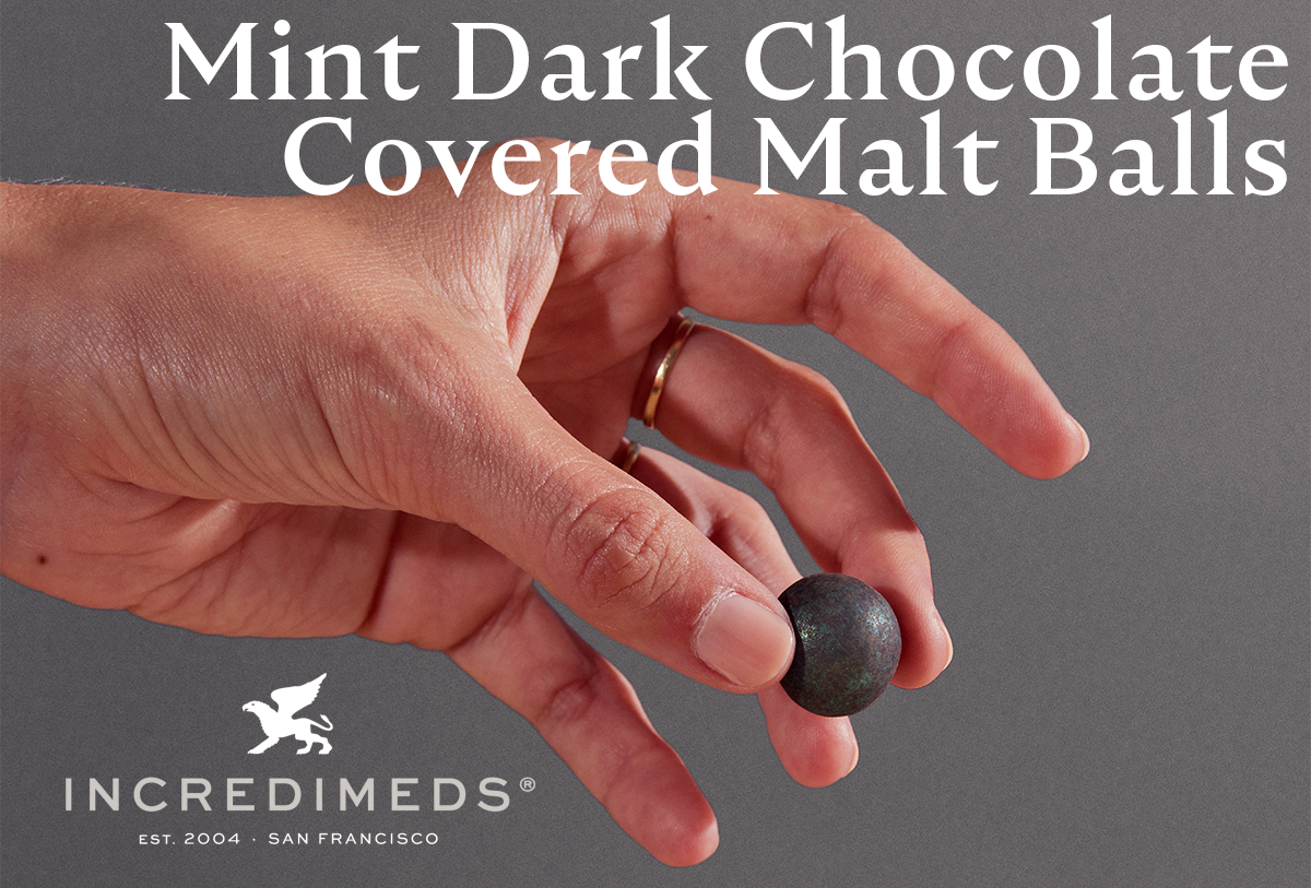 IncrediMeds Mint Chocolate Covered Malt Balls