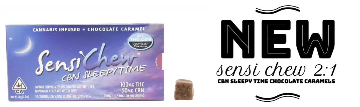 NEW Sensi Chew 2:1 CBN Sleepy Time Chocolate Carmels