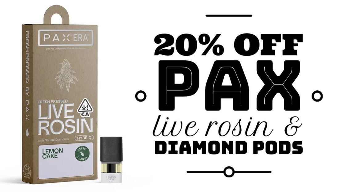 20% Off PAX Live Rosin & Diamond Pods