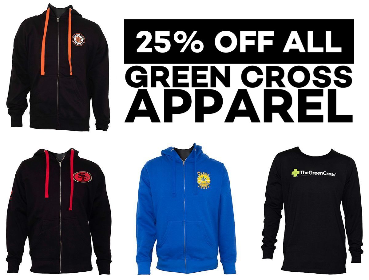 January 15: 25% off all Green Cross apparel.