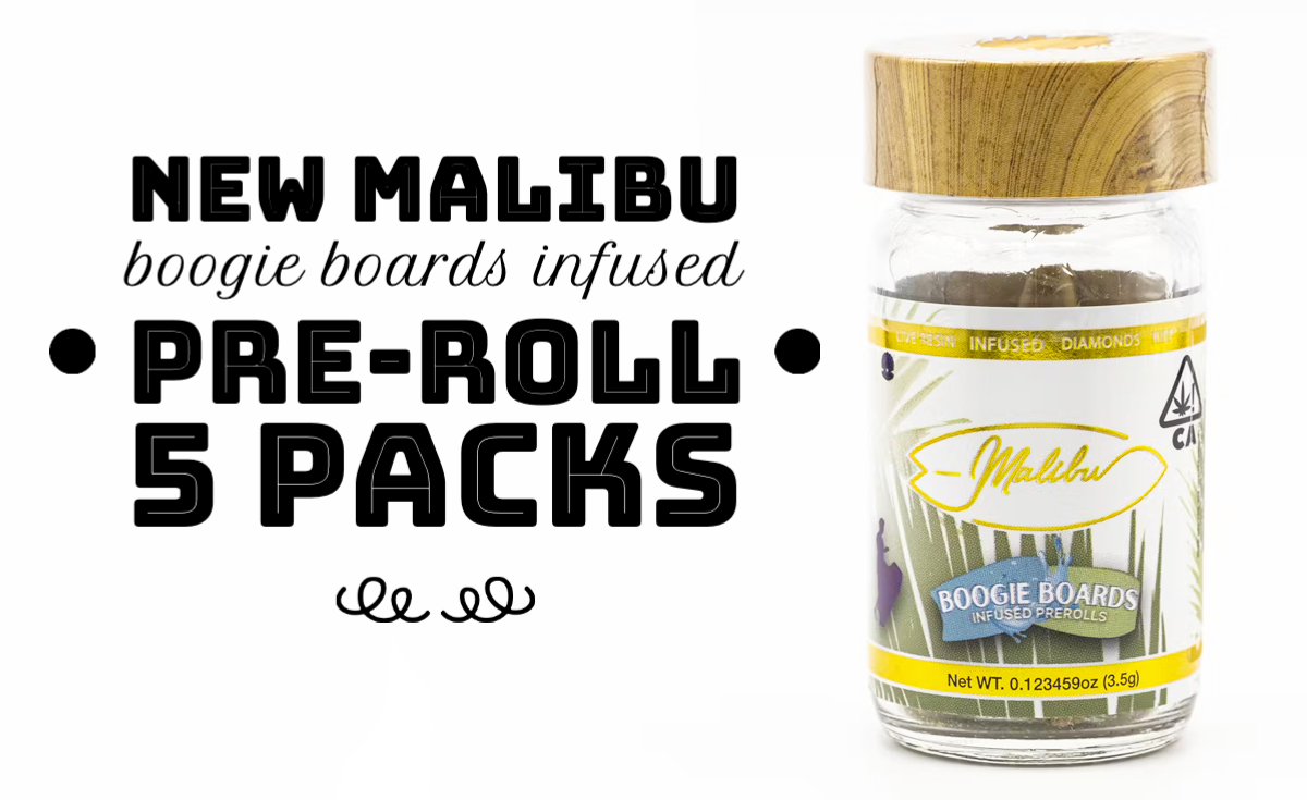 New Malibu Boogie Boards Infused Pre-Roll 5 Packs