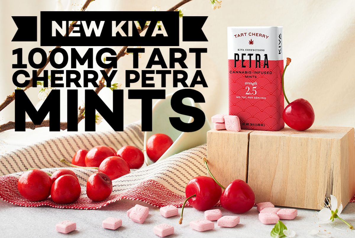 New Kiva 100mg Tart Cherry Petra Mints