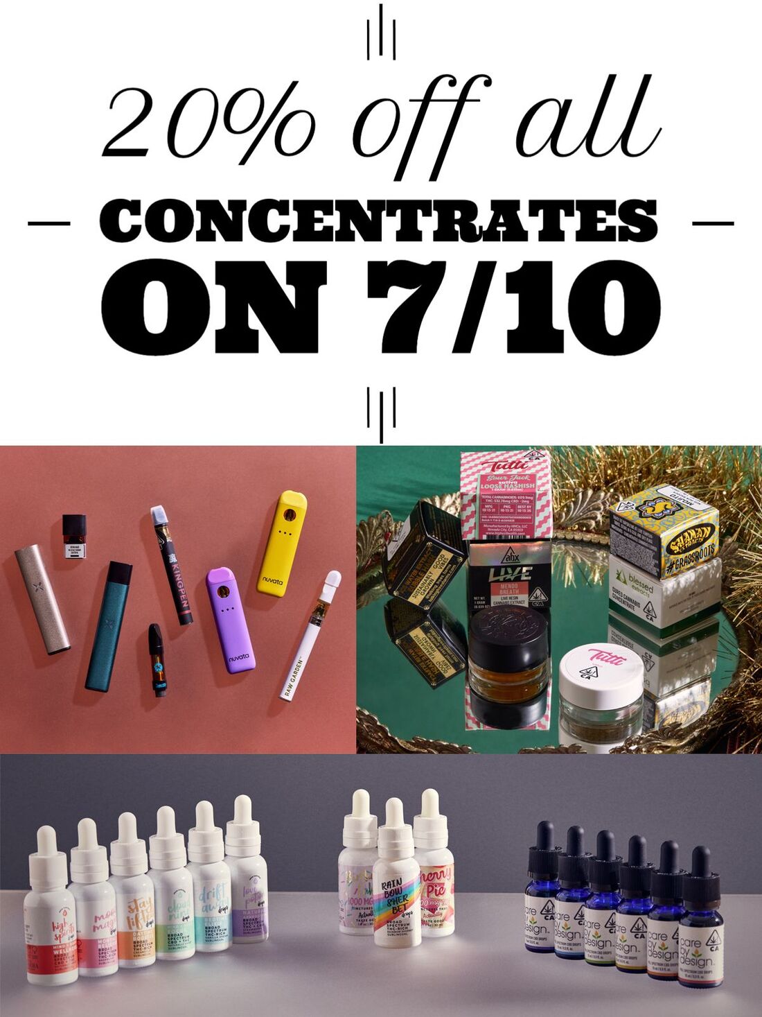 20% Off All Concentrates on 7/10