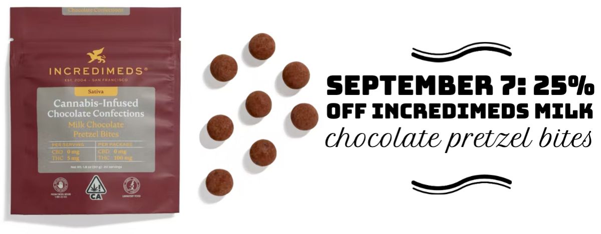 September 7: 25% Off IncrediMeds Milk Chocolate Pretzel Bites