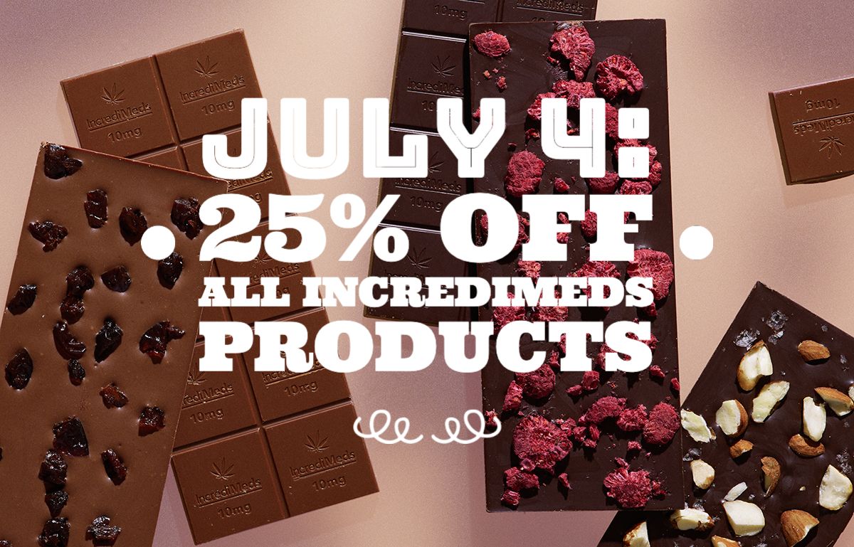 July 4: 25% off all IncrediMeds products.