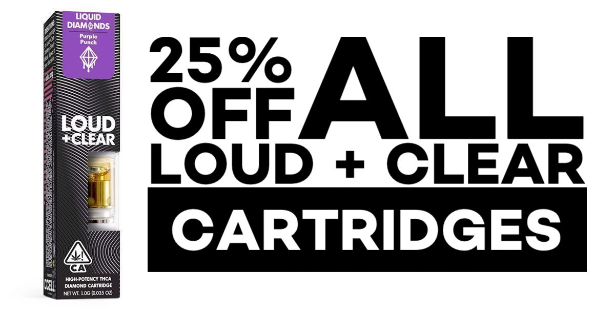 October 13-15: 25% off all Loud + Clear Cartridges.
