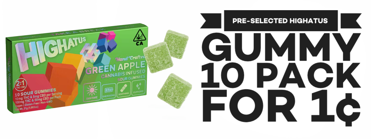 Pre-selected Highatus Gummy 10 Pack for 1¢