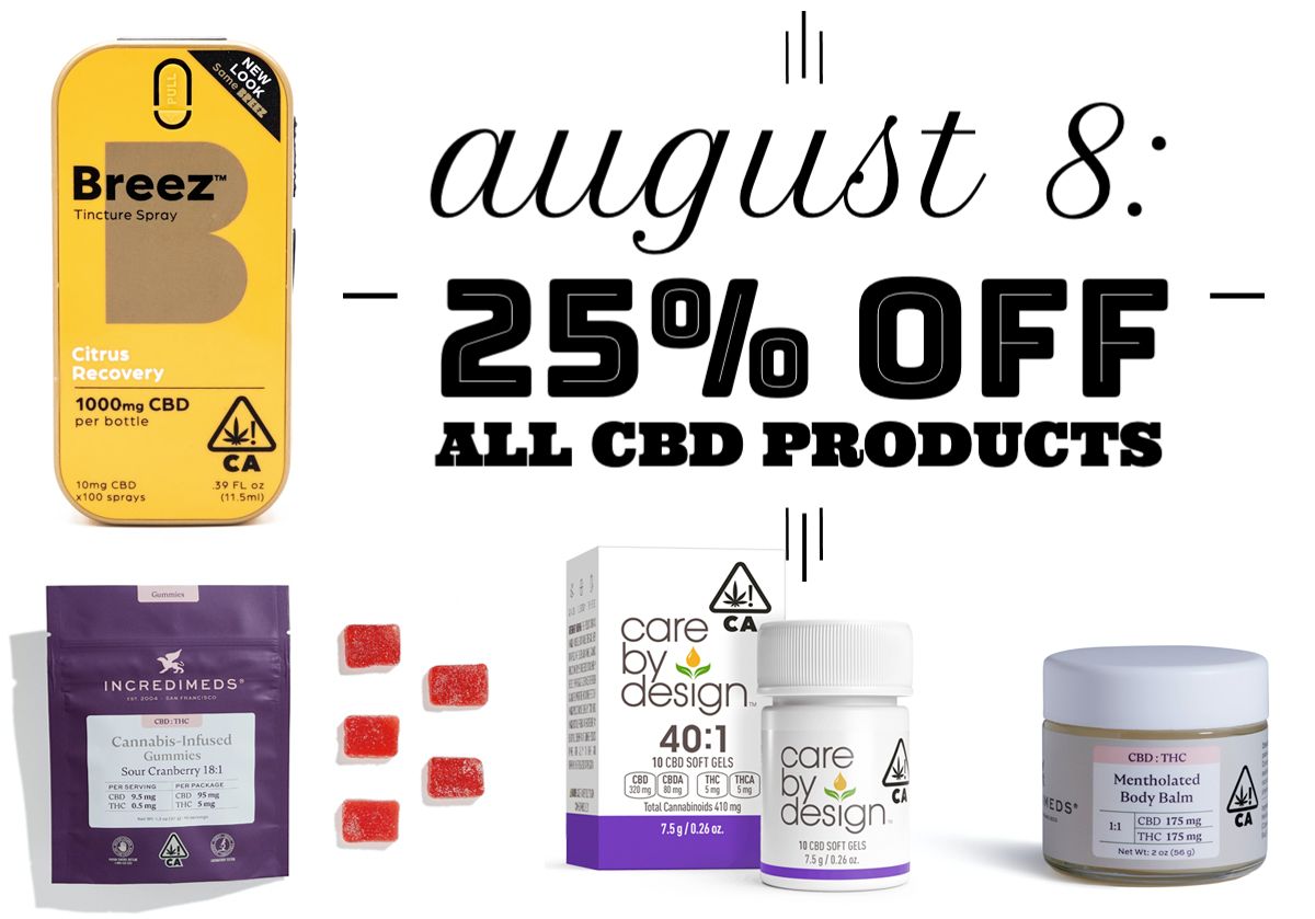 August 8: 25% Off All CBD Products