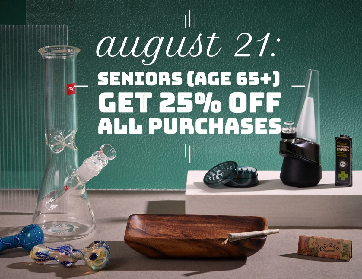 August 21: Seniors (Age 65+) Get 25% Off All Purchases