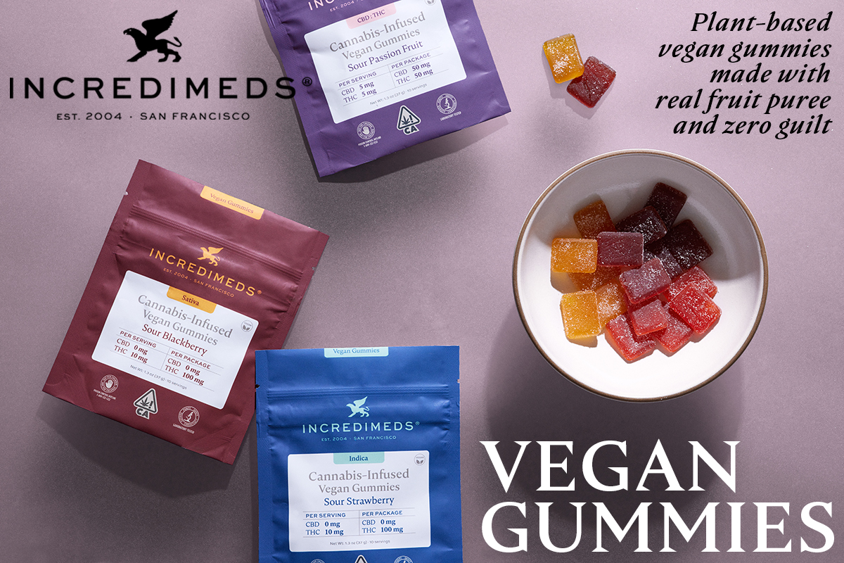 IncrediMeds Vegan Gummies: Plant-based vegan gummies made with real fruit puree and zero guilt