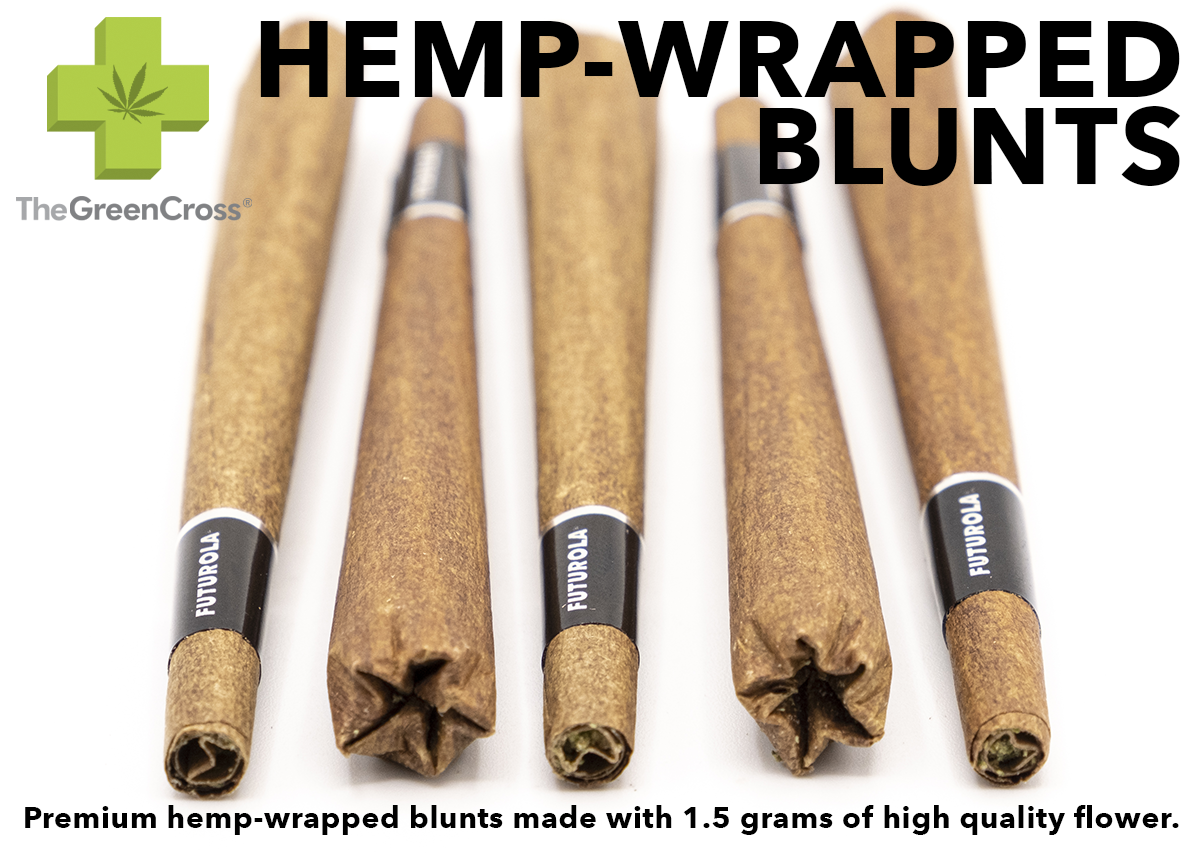 Hemp-Wrapped Blunts: Premium hemp-wrapped blunts made with 1.5g of high quality flower.